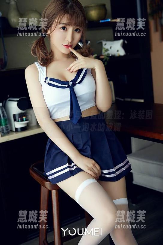 尤蜜荟-抖娘利世 尤蜜荟 - 抖娘利世与碧蓝的羞涩:泳装图集,小小一泡水的波澜